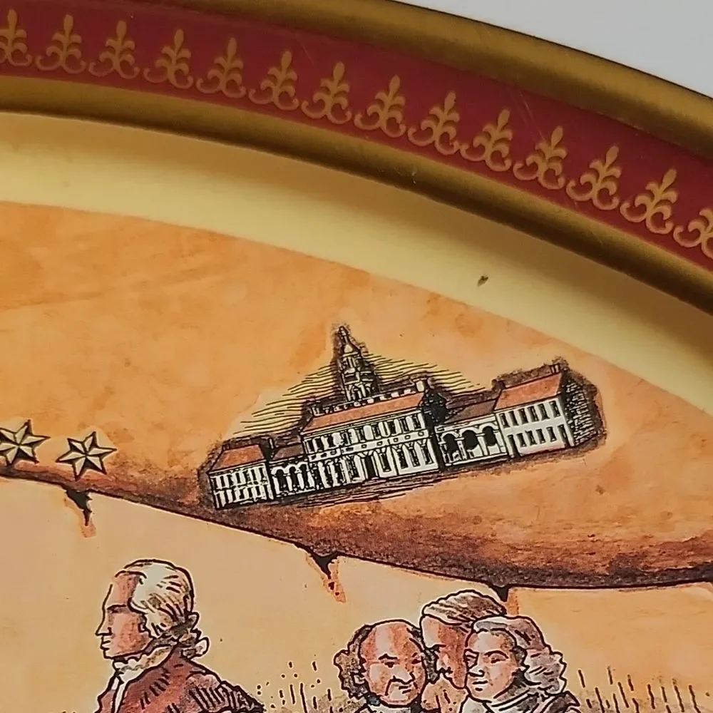 1992 Miller Beer Tin Serving Tray with Historical Scene
